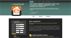 Desktop Screenshot of e-ingatlanok.com