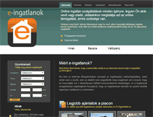 Tablet Screenshot of e-ingatlanok.com